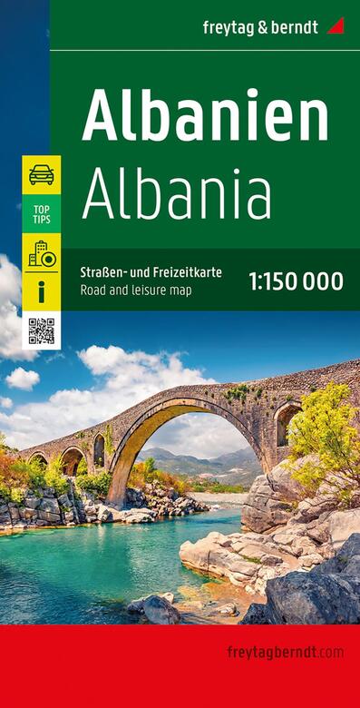 Albania Road and Leisure Map