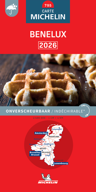 Michelin Wegenkaart 795 Benelux scheurvast 2026